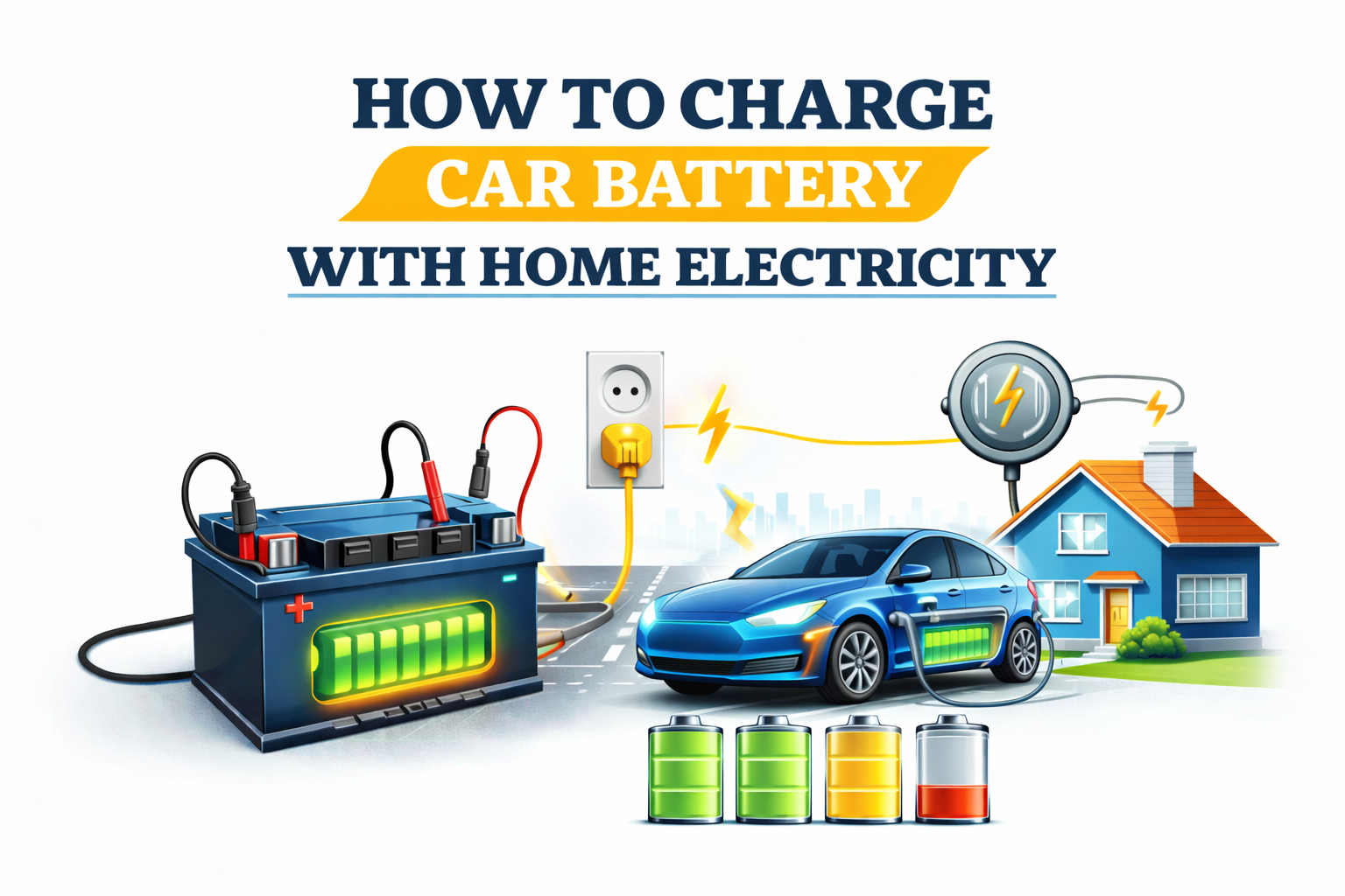 How to Charge Car Battery With Home Electricity: Safe & Easy Guide